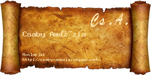 Csaby Amázia névjegykártya