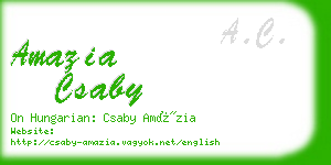 amazia csaby business card